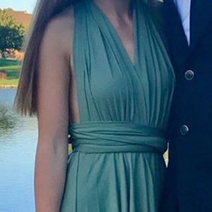 Xenia green/kahki “perfect date dress”